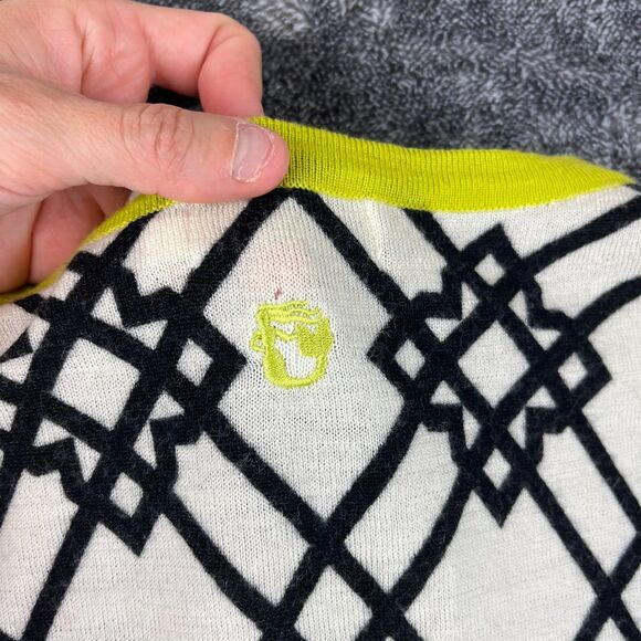 Spartina 449 100% Merino Wool Seven Oaks Cardigan Geometric Women's S *Read - Picture 11 of 15